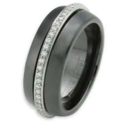 8mm beadset center stripe black wht 800