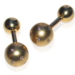 Barbell Cufflinks wht 800