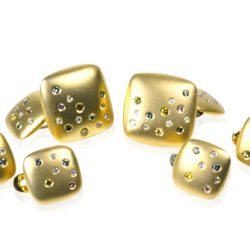 Chicklet Cufflinks Studs wht 800