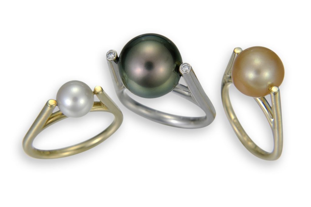 Rolling Pearl Rings wht 800