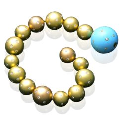 StarlightBallBraceletTurquoiseClasp wht 800